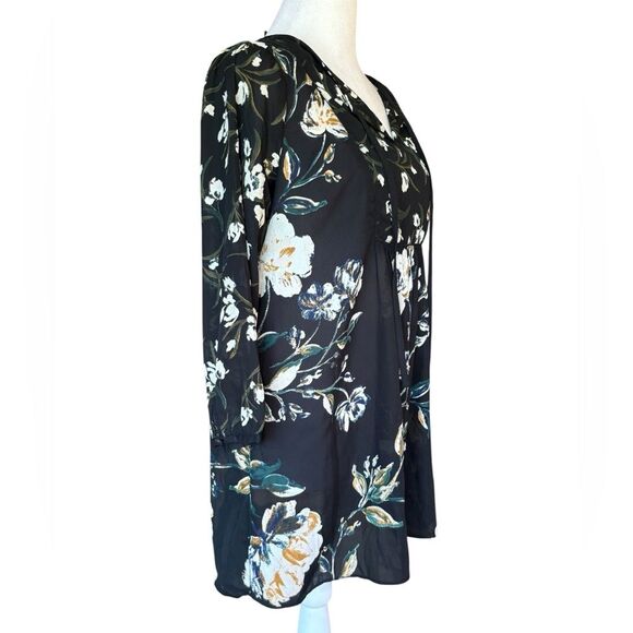 A Pea in the Pod Floral Maternity Blouse Black Cream Whimsigoth Womens Medium - Picture 6 of 12